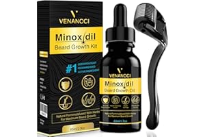 VENANOCI ㅤ 5% Minoxidil for Men Beard Growth Kit: Venanoci Hair Regrowth Oil with Biotin & Rosemary – Thicker, Fuller Beard & Hair – Stop Hair Loss & Thinning – Hair Growth Serum Treatment