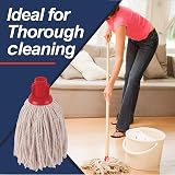 Abbey No.16 Socket Cotton Mop Heads Replacement Pack of 5 Red view 4