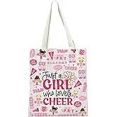 GJTIM Cheerleader Gift Cheer Team Gift Cheerleading Present Just Who Loves Cheer Tote Bag