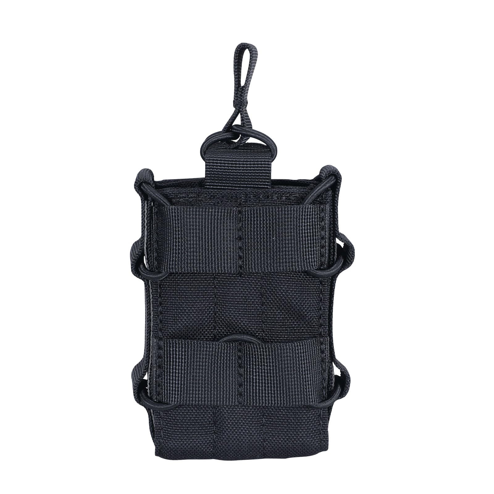 EXCELLENT ELITE SPANKER Tactical M4 Mag Pouch Molle Single/Double Mag Pouch for M4 M14 M16 AR15 G36 Magazine(Single,Black)