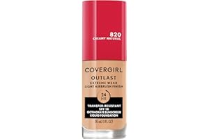 Covergirl Outlast Extreme Wear 3-in-1 Full Coverage Liquid Foundation, SPF 18 Sunscreen, Creamy Natural, 1 Fl. Oz.