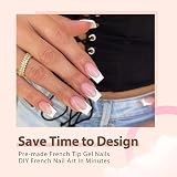 EONFAVE False Nails 240 Pcs Coffin Nude French Tip Full Cover Kit view 2