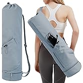 sportsnew Yoga Mat Bag with Water Bottle Pocket and Bottom Wet Pocket, Exercise Yoga Mat Carrier Multi-Functional Storage Bag, Patent pending