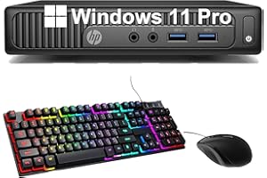 HP ProDesk 260 G2 Mini Business Desktop PC, Windows 11 Pro, Core i5-6200U 2.3GHz, Up to 2.8GHz, 256GB SSD, 8GB RAM, Keyboard,