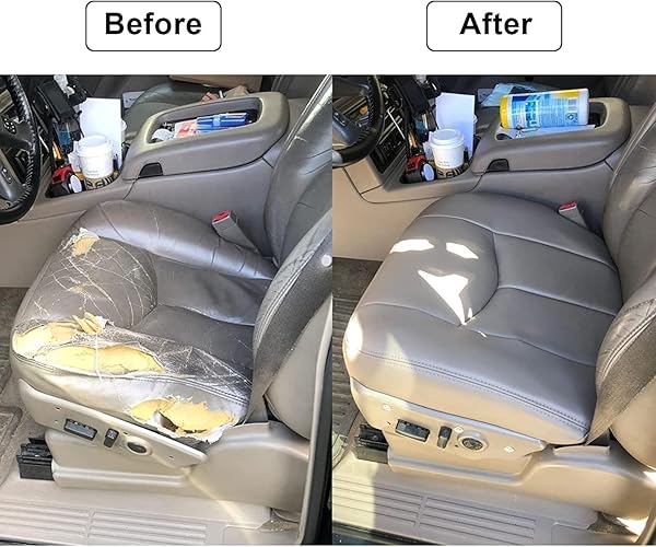 GXARTS DRIVER AND PASSENGER SIDE BOTTOM REPLACEMENT SEAT COVER AND TOP LEAN BACK SEAT COVER LIGHT GRAY 922 OR 92I FIT FOR CHEVY GMC TAHOE SUBURBAN AVALANCHE YUKON SILVERADO SIERRA 2003 2004 2005 2006