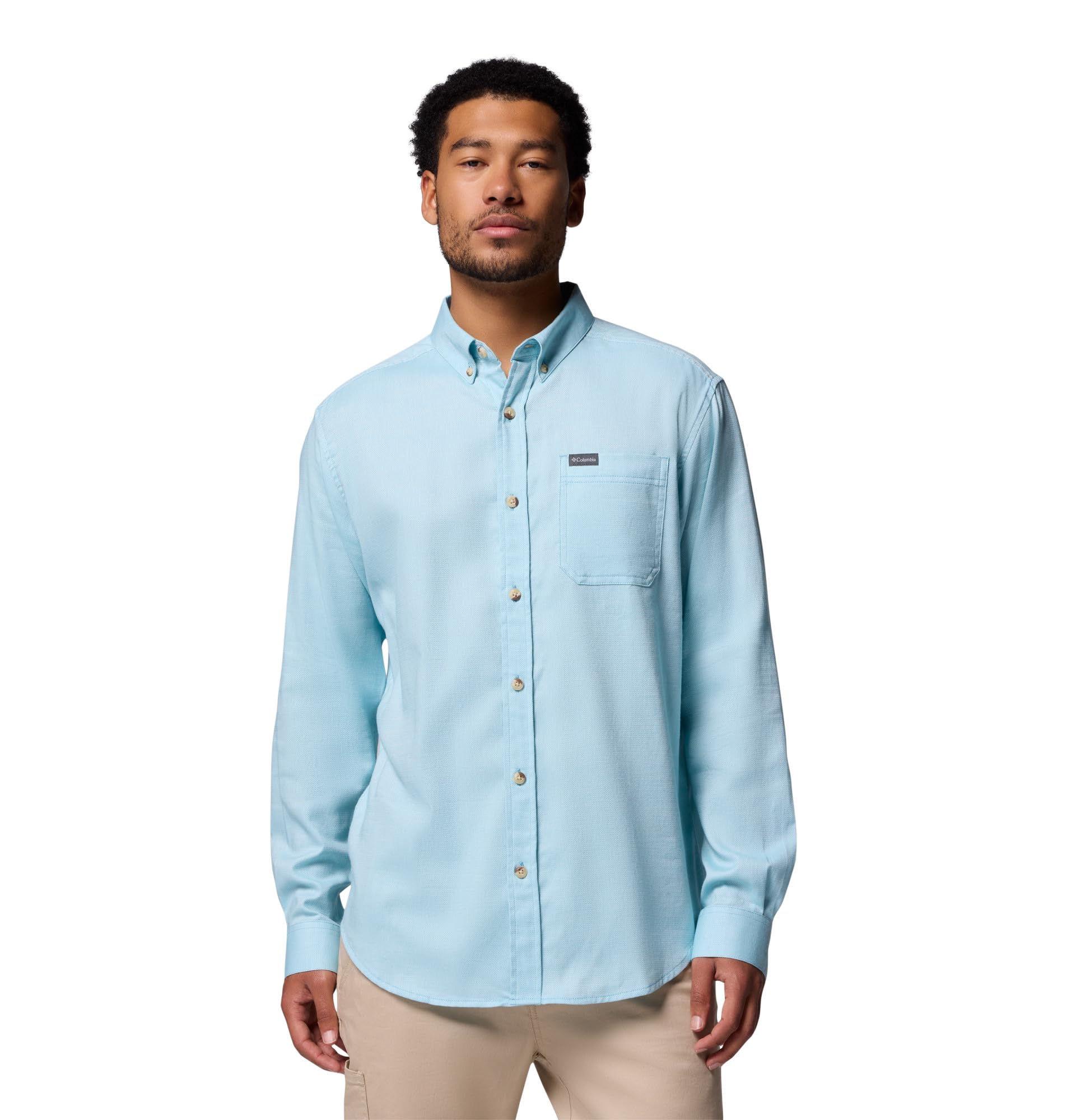 Columbia Mens Rapid Rivers II Long Sleeve Shirt, Vintage Blue Oxford, Small Image