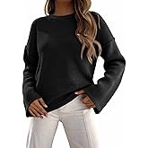Cicy Bell Womens Oversized Crew Neck Sweater Fall Long Sleeve Knit Tops Trendy Casual Loose Fit Pullover Sweaters