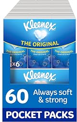 Kleenex Original Tissues Pocket Packs Travel 60 Packs 540 Sheets