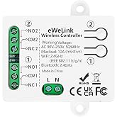 DieseRC 2 Channels WiFi Smart Switch, AC 90V-250V 220V Passive Output Relay Module Ewelink APP WiFi Control Compatible with Alexa/Google Home, Inching/Self-Locking Switch
