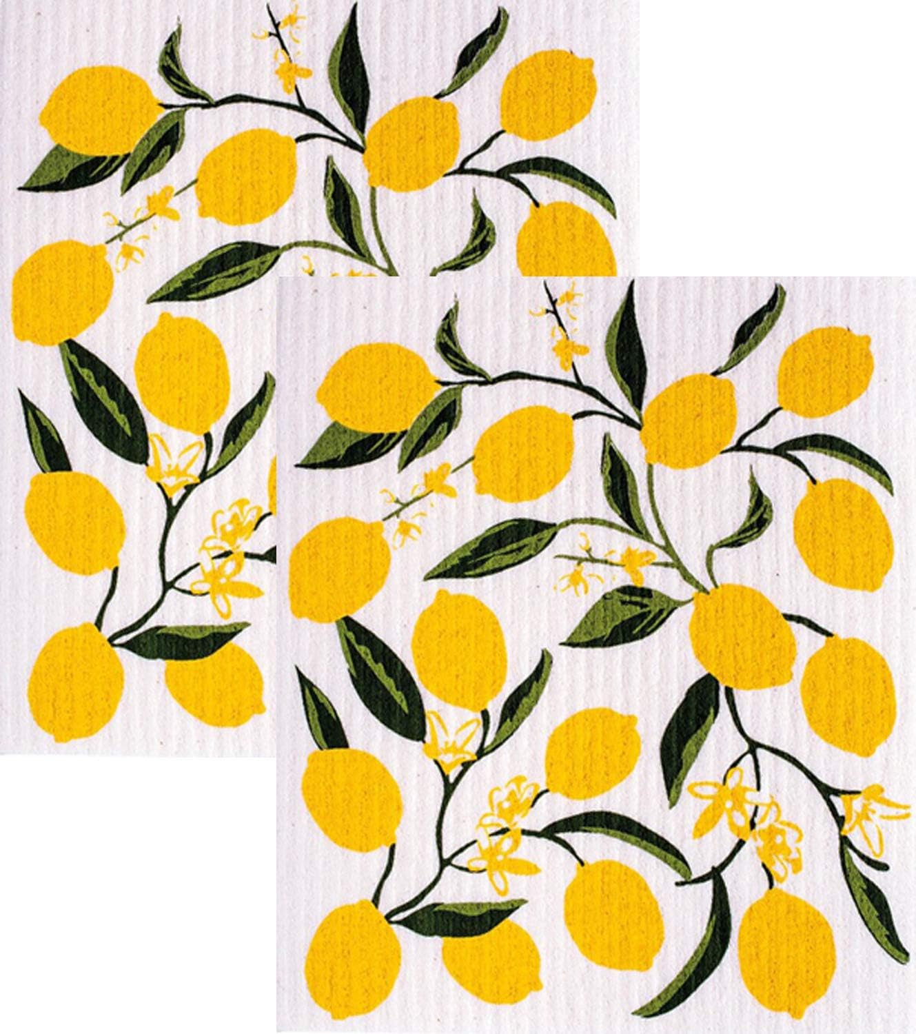 Design Imports Lemon Bliss Table Linens, 18-Inch by 28-Inch Dishtowel, Limoncello Stripe: Home & Kitchen