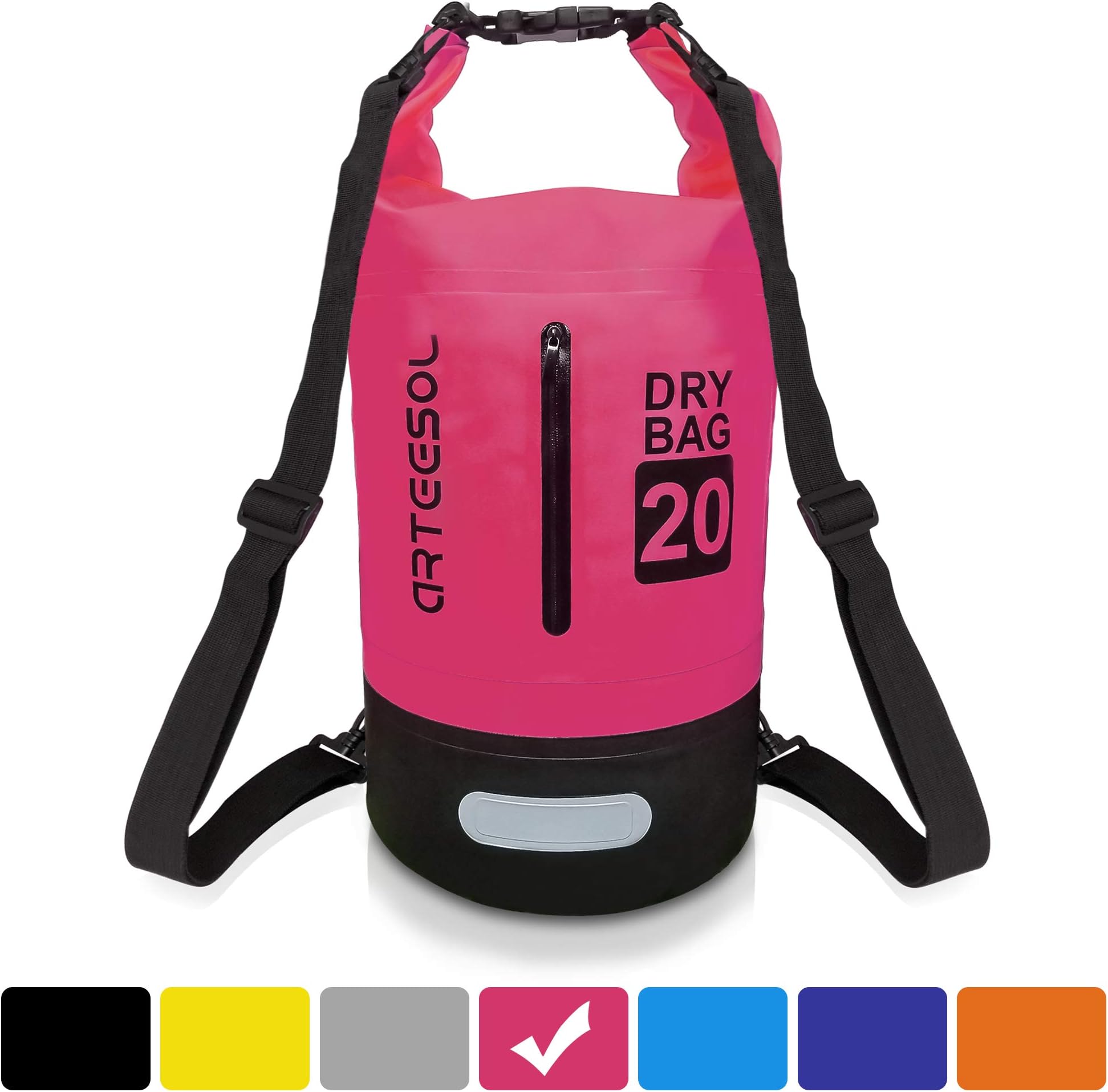arteesol Waterproof Dry Bag, Waterproof Floating Backpack 5L/10L /20L/30L with Double Shoulder Strap Lightweight Dry Bags for Kayaking Rafting Boating Swimming Camping Hiking Beach Fishing
