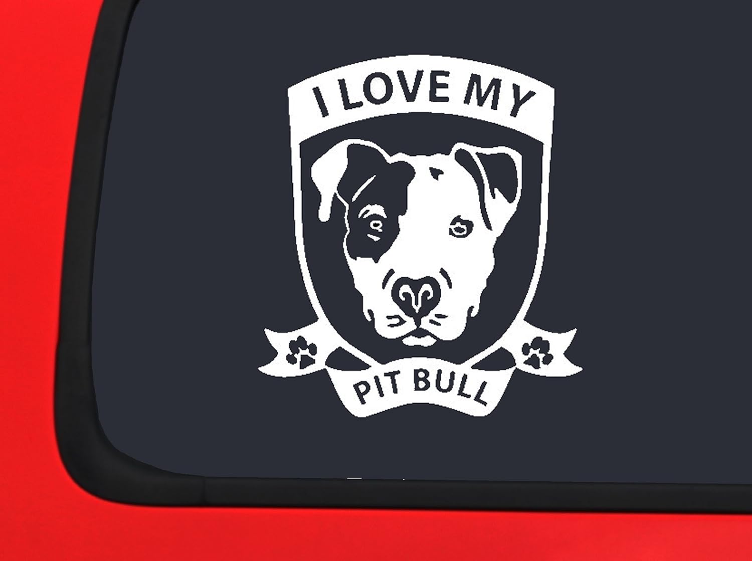 I love my pitbull car decal Clearance