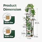 Bamworld 6-Tier Tall Plant Stand Indoor Metal Shelf Corner Display view 5