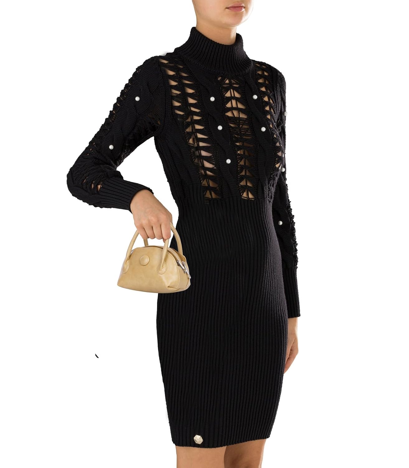 belladona women's hand held bag (poh_6, skin cream)