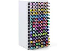 SANJHFF Marker Storage Organizer, Marker Holder Organizer for 120 Markers, Marker Organizer for Desk, Art Marker Storage Rack to Storing Markers, Colored Pens (120 Holes) (Pen Not Included)