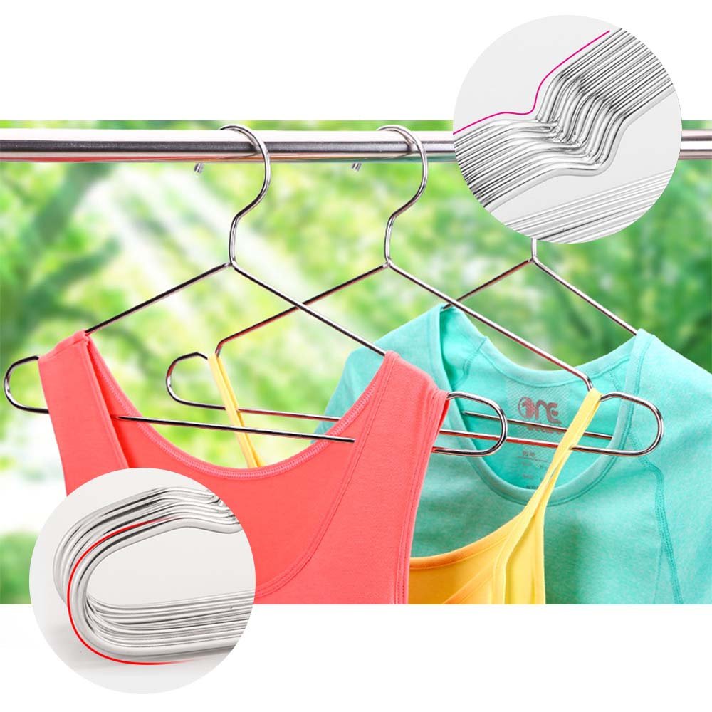 SZUAH 30 Pack Stainless Steel Clothes Hangers，17.7\