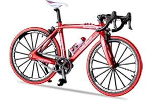 BERRY PRESIDENT 1:8 Scale Die-Cast Alloy Mini BMX Mountain Bike Finger Bicycle Model Toy Desktop Decoration Crafts for Cycling Lovers Bike Racers Athletes Children Boys and Girls (Red)