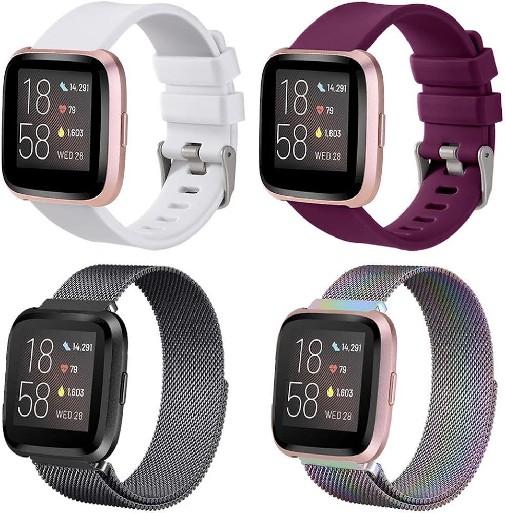 SINPY Bracelet pour Fitbit Versa,4 Pièces Mixte Bracelets de Montres de