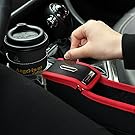 KMMOTORS Coin Side Pocket, Console Side Pocket, Car Organizer Red (Plywood Driver's Seat Red)