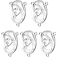 diyalo 3-Hole IHS Holy Chalice/Holy Family/Jerusalem/Sacred Heart/Pope Francis/St.Benedict Medal Rosary Chaplet Connector Centerpieces Jewelry Making Parts (Our Lady of Medugorje-5pcs)