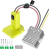 18v to 12v Step Down Converter,Compatible with Ryobi 18v Battery Adapter,DC 12V 20A 240W Buck Converter,Multi Functional Design,Over Discharge Protection,with Switch 30A Fuse Wire Terminals