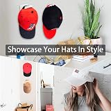 Vibbang Adhesive Hat Holder 10 Pack Wall Mount No Drilling White Hat Rack view 7