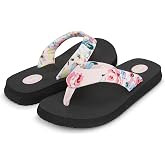 Floopi Flip Flops for Women Flat Yoga Mat Thong Womens Sandals Ladies Beach Sandals with Indoor &amp; Outdoor Anti Skid Soles