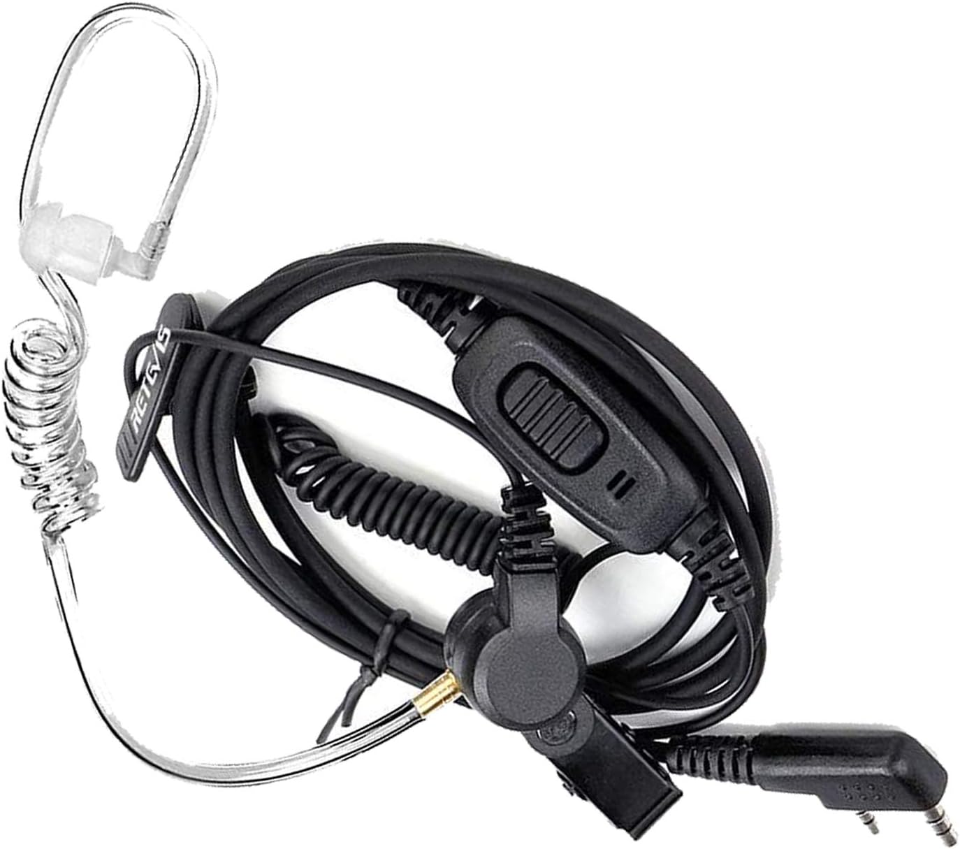 Retevis EEK009 Walkie Talkie Earpiece with PTT MIC, Radio Surveillance Headset