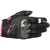 Alpinestars Stella SMX-1 Air V2 Gloves, Women's Short Cuff Fit, Leather Mesh Construction, CE-Certified, Ergonomic Knuckle Protection, Summer Street Glove