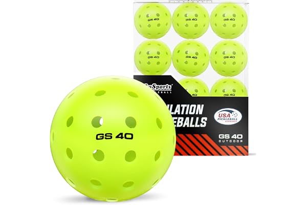 GoSports GS 40 Pickleball Balls - 4, 12, or 36 Pack of Regulation USAPA Pickleballs