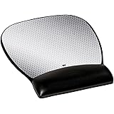 3M Precise Mouse Pad with Gel Wrist Rest, Soothing Gel Comfort with Durable, Easy to Clean Leatherette Cover, Optical Mouse Performance and Battery Saving Design, 9.2" x 8.7", Black (MW310LE)