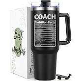 Lifecapido Coach Gifts, 40oz Tumbler with Handle, Football Soccer Volleyball Basketball Coach Appreciation Gifts for Birthday Christmas