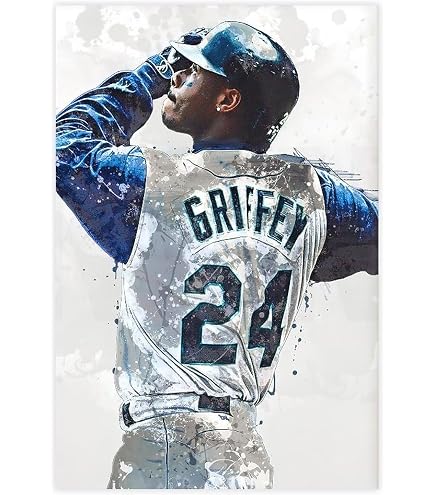 Amazon.com: Ken Griffey Jr - Leaping Catch - Metal Wall Art 16x20