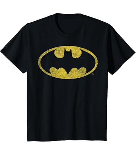 Amazon.com: BATMAN VINTAGE LOGO T-SHIRT, Officially Licensed Men's