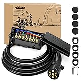 Nilight Heavy Duty 7 Way Inline Trailer Plug 8 Feet