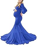 Saslax Long Chiffon Sleeve Tired Mermaid Maternity