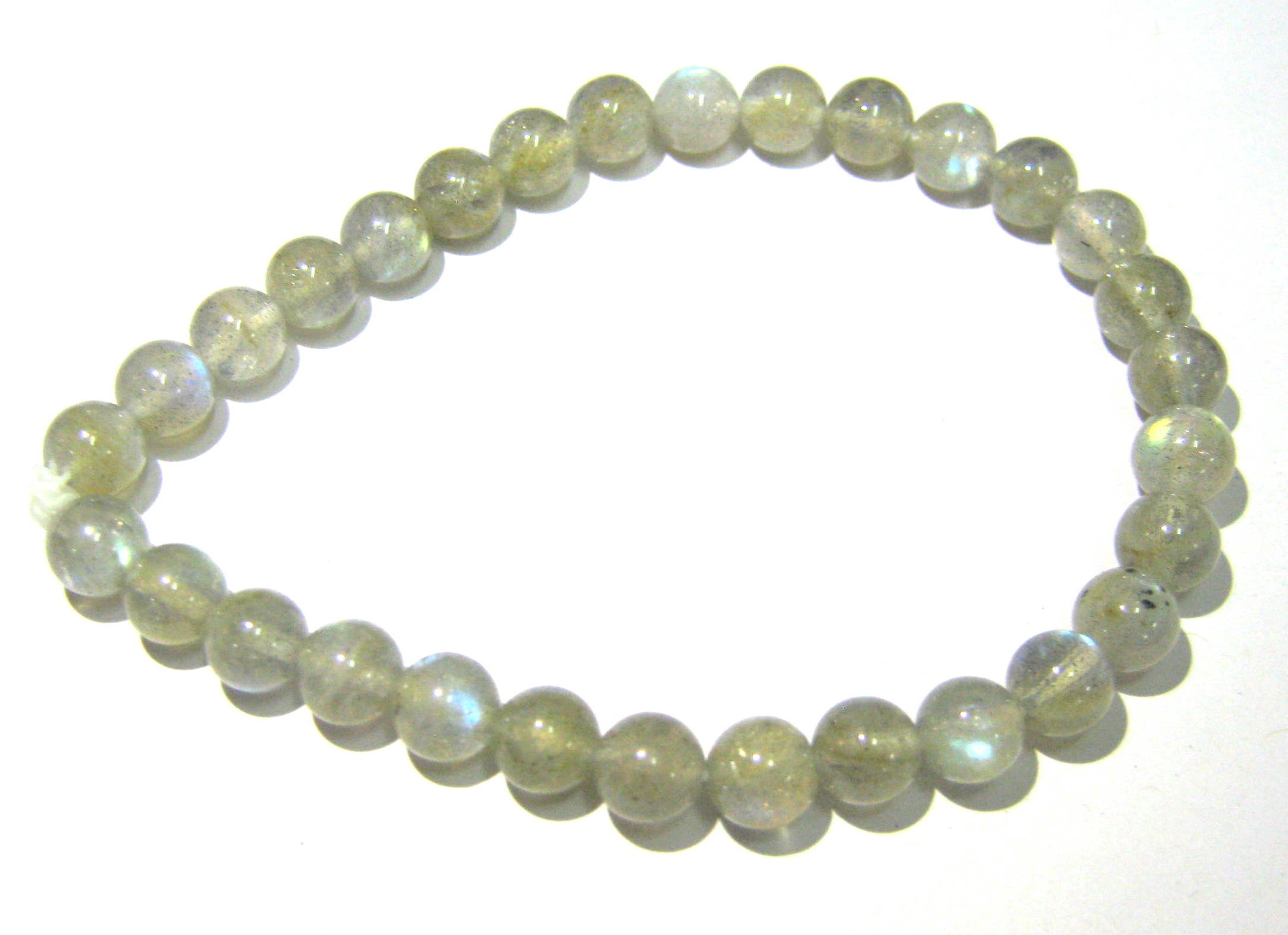 Labradorite 7mm Gemstone Beaded stretch Bracelet Crystal Healing Energy Gift fashion accessory