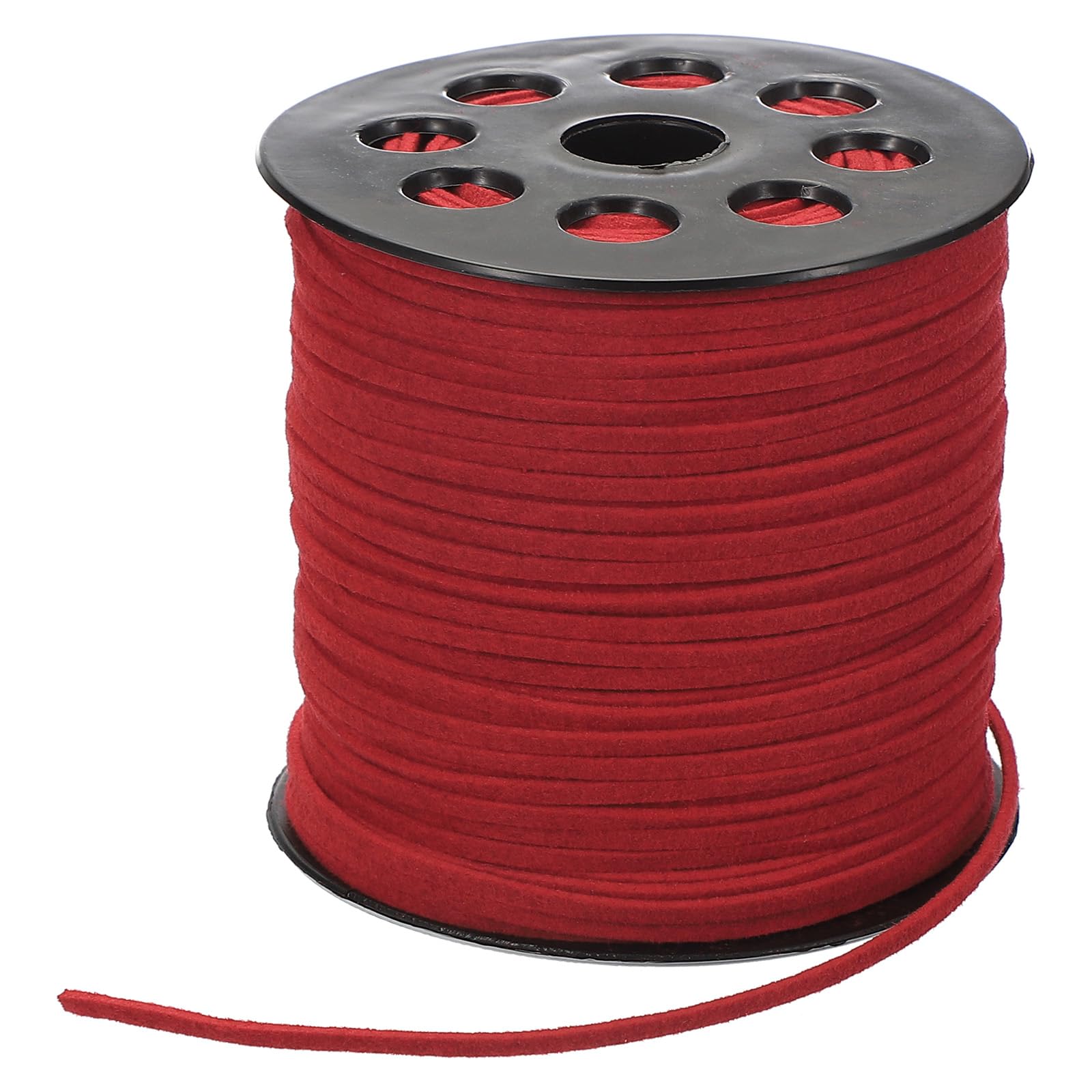 PATIKIL 100 Yards x 2.6mm Faux Suede Leather Cord, Leather Lace String for Bracelet Necklace Beading Making DIY Crafts, Red