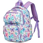 VASCHY Toddler Backpack for Boys, Kids Cute Kindergarten Daycare Children 7L Small Backpack Bookbag for School Travel Giltter Butterfly