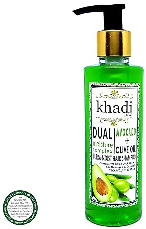 Khadi Global Dual Feuchtigkeit Komplex Ultra Moist Haar Shampoo Mit Avocado Olivenol Fur Strapaziertes Trockenes Haar 220 Ml Amazon De Beauty