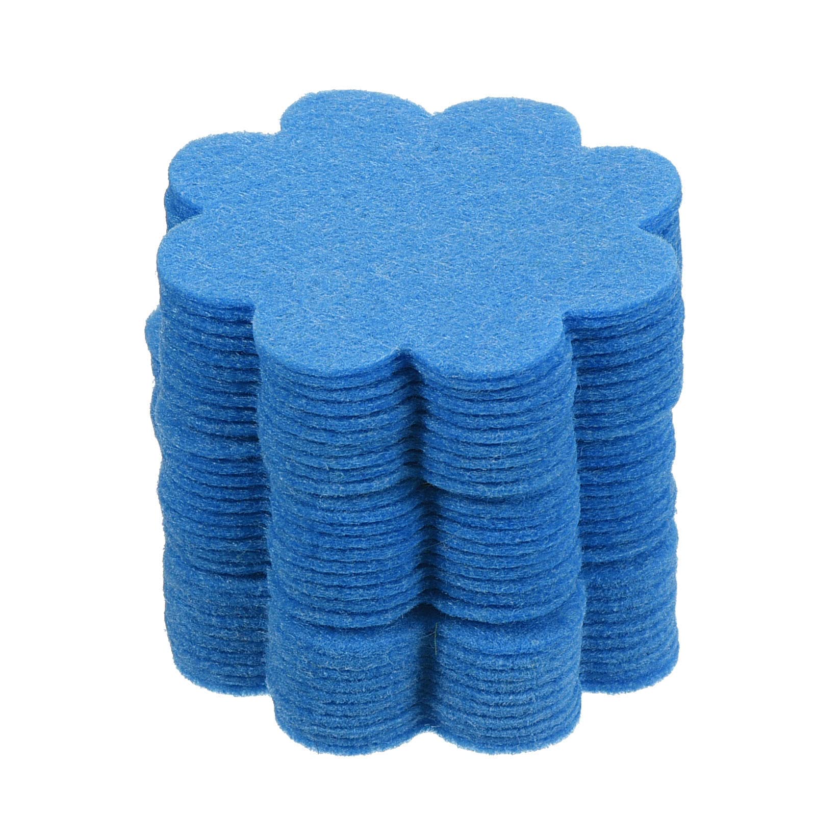 PATIKIL 2 Inch Plant Pot Hole Pad, 30 Pack Non-Woven Fabric Flower Shape Bonsai Bottom Soil Mat, Blue