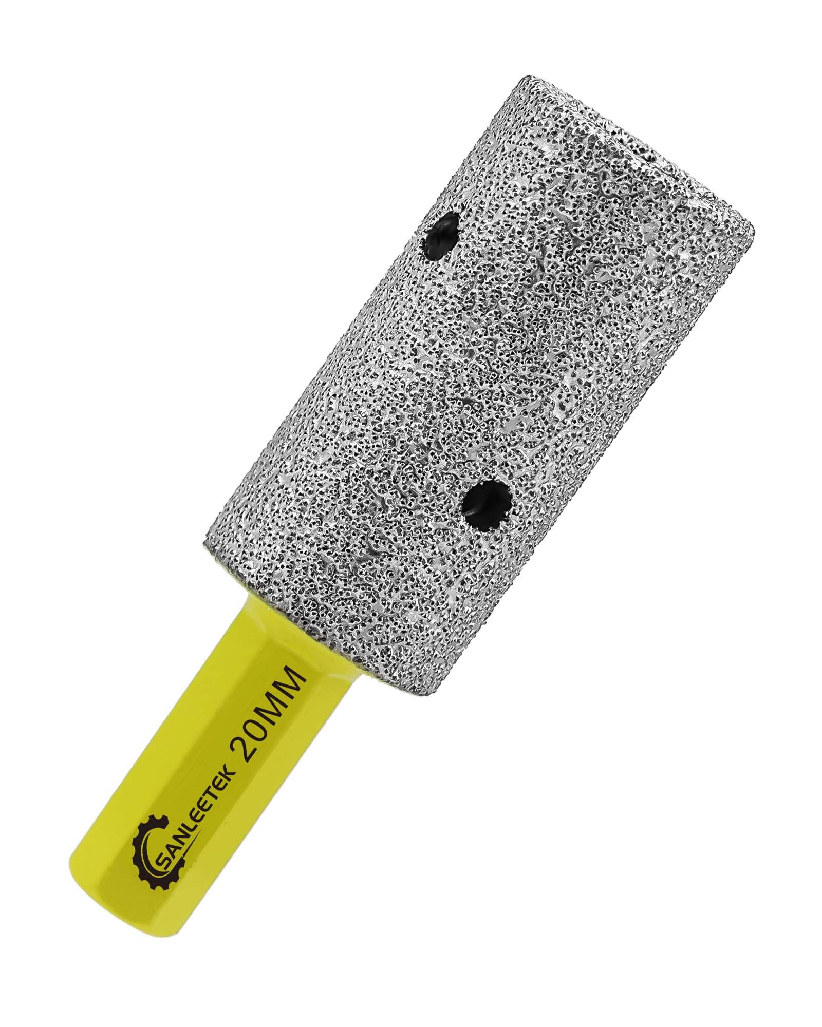 Diamond Finger Milling Bits 20mm SANLEETEK Tile Bits with Hex Shank for Existing Holes Enlarging Shaping Trimming in Tile Porcelain Ceramic Marble Granite Artificial Stone