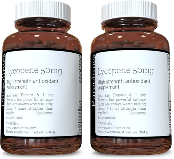 Lycopene 50mg x 360 tablets (2 bottles of 60 tablets each). Triple the