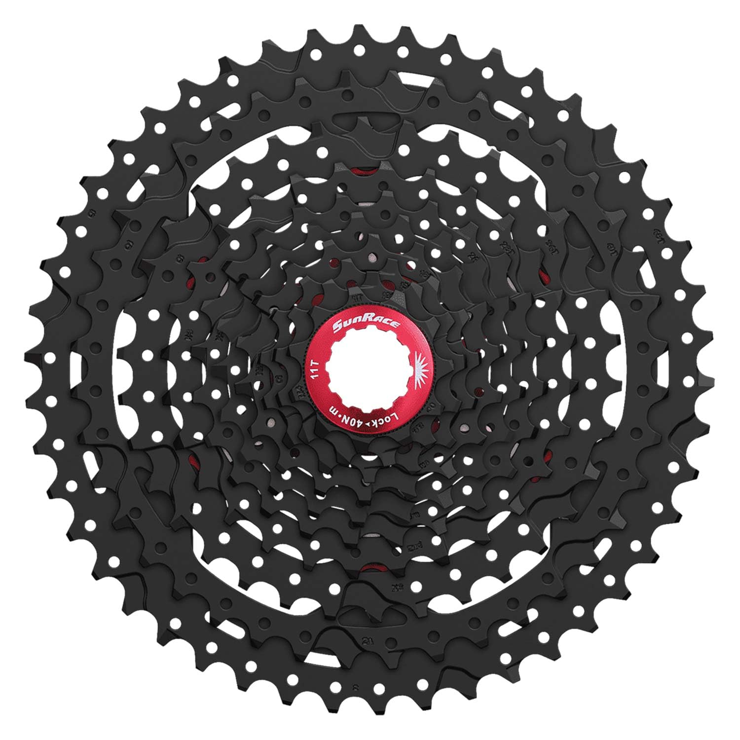 SunRace MX 10-Speed MTB Cassette, Black, HG-Spline, 11-42T