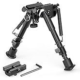 Feyachi Carbon Fiber Tactical Rifle Bipod 6"-9" Adjustable with Picatinny/Mlock Adapter