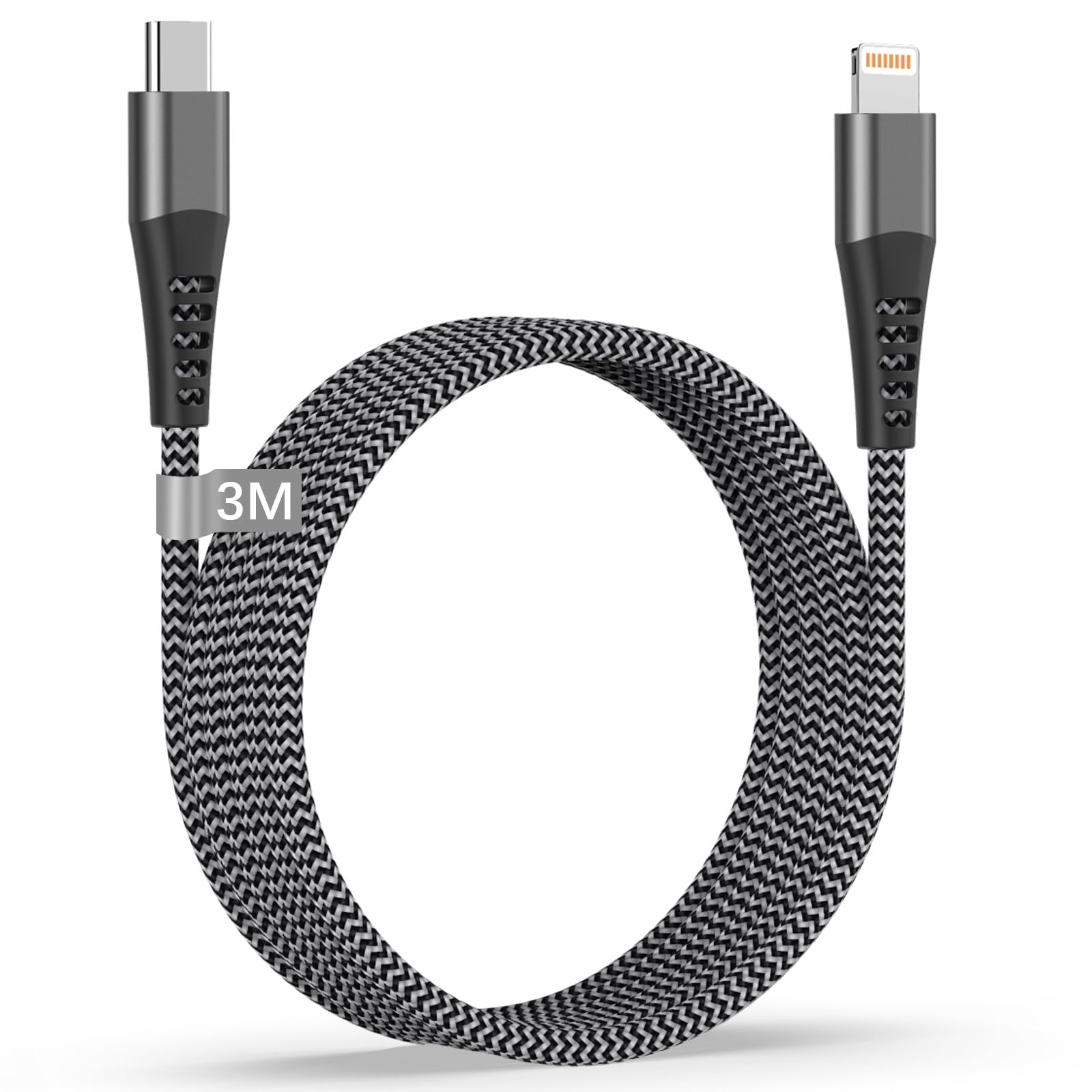 USB C to Lightning Cable 3M,USB C iPhone Charger Cable 3M Fast Charge [MFi Certified], Nylon Lightning Cable Usb C iPhone Cable Fast Charging Lead Wire for Apple iPhone 14 Pro Max/14 Plus/13/12/11/X/8