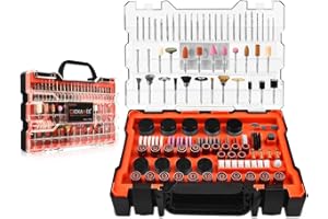 480Pcs Rotary Tool Accessories Kit, GOXAWEE 1/8 inch Shank Rotary Tool Accessory Set, Multi Purpose Universal Kit for Cutting, Drilling, Grinding, Polishing, Engraving & Sanding