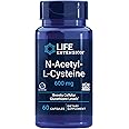 Life Extension Lithium 1000 mcg Brain Health & N-Acetyl-L-Cysteine 600mg Immune, Respiratory & Liver Health Supplement Bundle