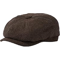 Hanna Hats Traditional Scottish Tweed Wool Eight Piece Cap Tweed