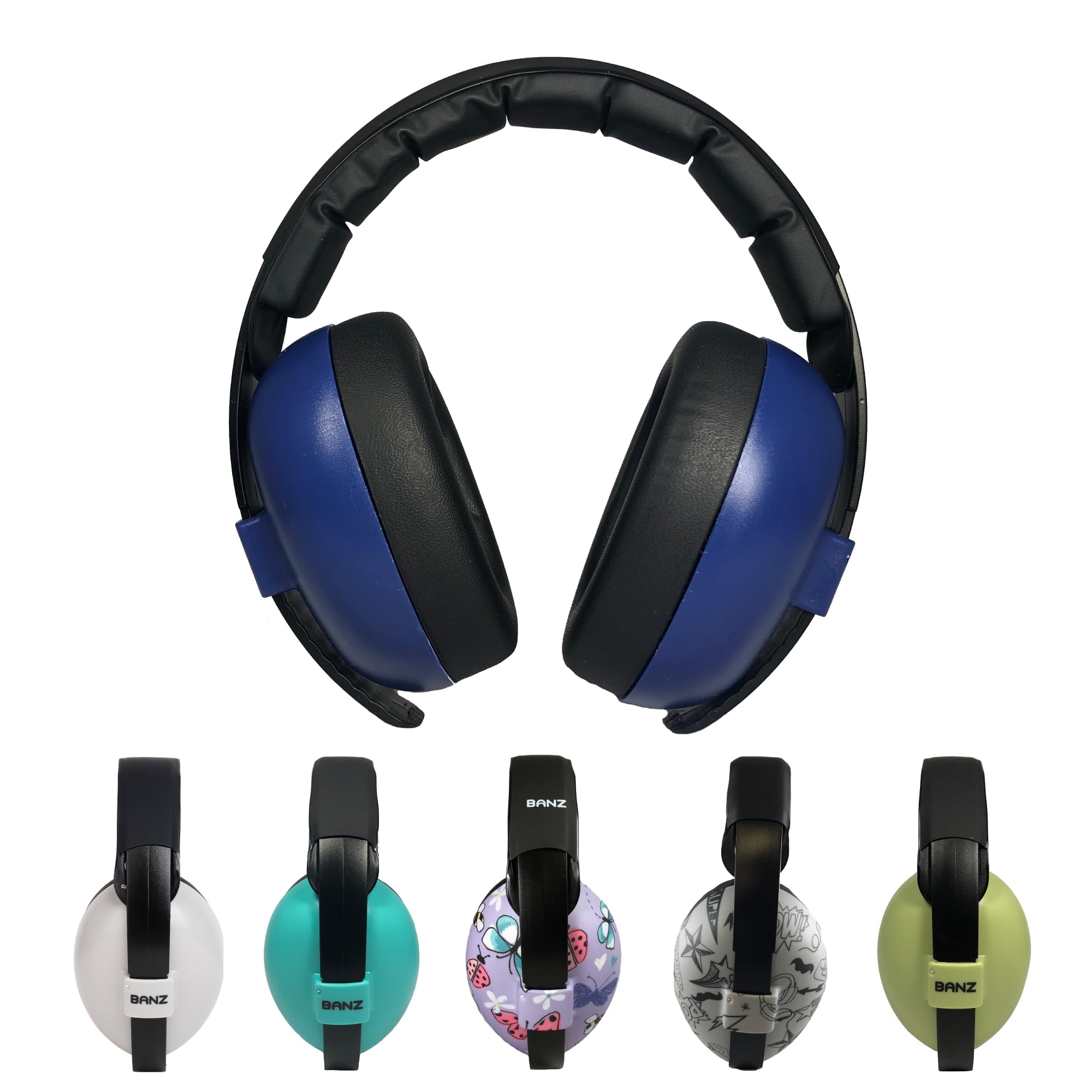 Banz Baby Ear Defenders - Noise Cancelling Baby Headphones for 3-36 Months, NRR 21dB - Lightweight Over-Ear Design with Soft Headband and Cushion Cups